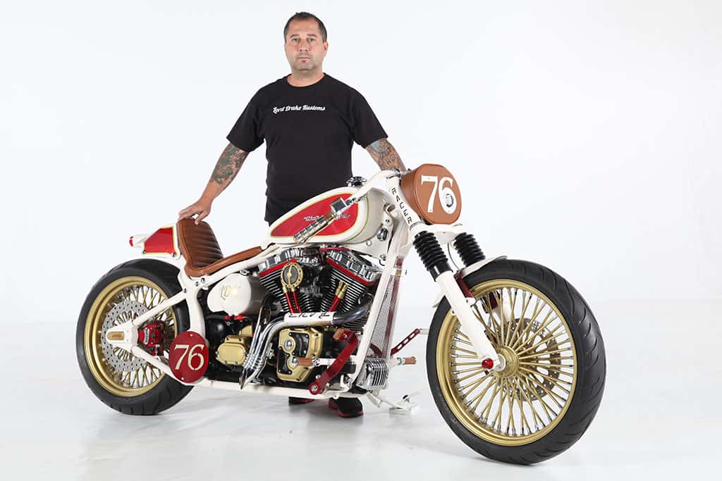 Fran Manen with his Softail "Envy"