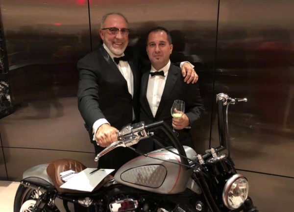 Fran Manen with Emilio Estefan